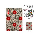 Papanese Floral Red Playing Cards 54 (Mini)  Front - Heart3