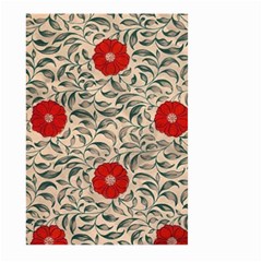 Papanese Floral Red Large Garden Flag (two Sides) by snowwhitegirl