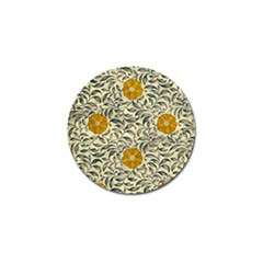 Japanese Floral Orange Golf Ball Marker by snowwhitegirl