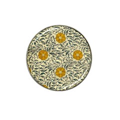 Japanese Floral Orange Hat Clip Ball Marker (4 Pack)