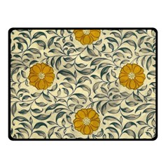 Japanese Floral Orange Fleece Blanket (small) by snowwhitegirl