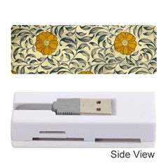 Japanese Floral Orange Memory Card Reader (stick)