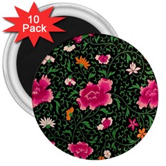 Pink Japan Floral 3  Magnets (10 Pack)  by snowwhitegirl