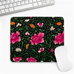 Pink Japan Floral Large Mousepads by snowwhitegirl