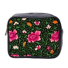 Pink Japan Floral Mini Toiletries Bag (two Sides) by snowwhitegirl