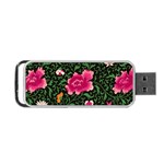 Pink Japan Floral Portable USB Flash (Two Sides) Front