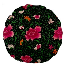 Pink Japan Floral Large 18  Premium Round Cushions by snowwhitegirl