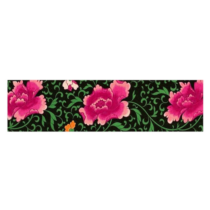 Pink Japan Floral Satin Scarf (Oblong)