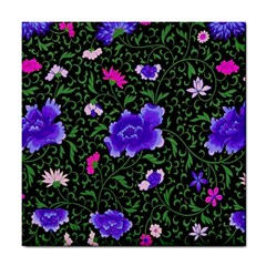 Blue  Japan Floral Tile Coasters by snowwhitegirl