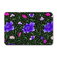 Blue  Japan Floral Small Doormat  by snowwhitegirl