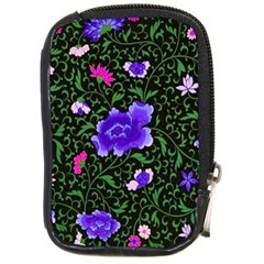 Blue  Japan Floral Compact Camera Leather Case by snowwhitegirl