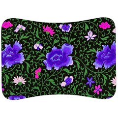 Blue  Japan Floral Velour Seat Head Rest Cushion