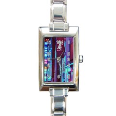 Japan City Rectangle Italian Charm Watch