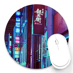 Japan City Round Mousepads