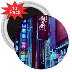 Japan City 3  Magnets (10 pack) 