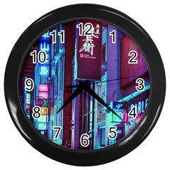 Japan City Wall Clock (Black)