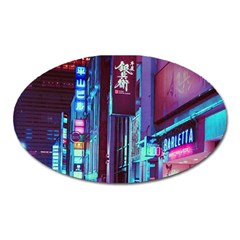 Japan City Oval Magnet