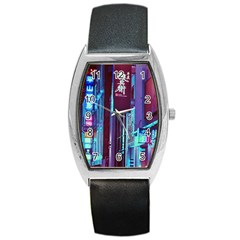 Japan City Barrel Style Metal Watch