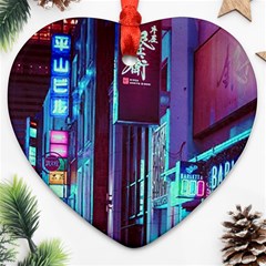 Japan City Heart Ornament (Two Sides)