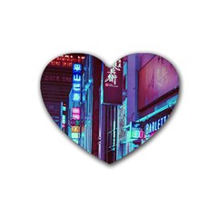 Japan City Heart Coaster (4 pack) 