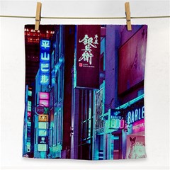 Japan City Face Towel