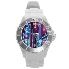 Japan City Round Plastic Sport Watch (L)