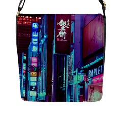 Japan City Flap Messenger Bag (L) 