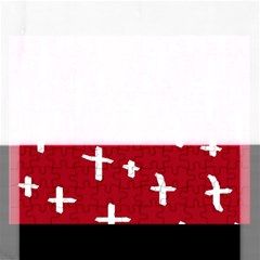 Red White Cross Rectangular Jigsaw Puzzl by snowwhitegirl