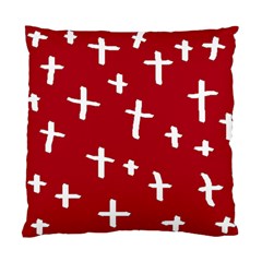 Red White Cross Standard Cushion Case (one Side) by snowwhitegirl