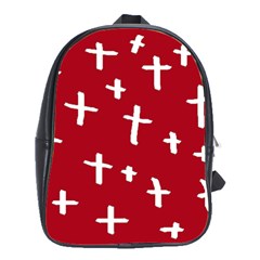 Red White Cross School Bag (large) by snowwhitegirl