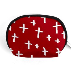 Red White Cross Accessory Pouch (medium) by snowwhitegirl