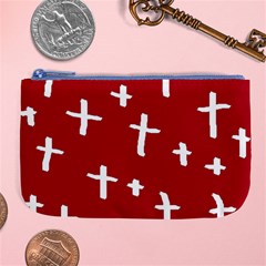 Red White Cross Large Coin Purse by snowwhitegirl