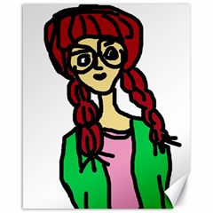 Nerdy Girl Canvas 16  X 20   by snowwhitegirl