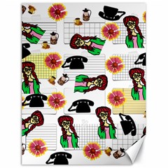 Office Girl Pattern Canvas 18  X 24   by snowwhitegirl