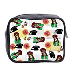 Office Girl Pattern Mini Toiletries Bag (Two Sides) Back