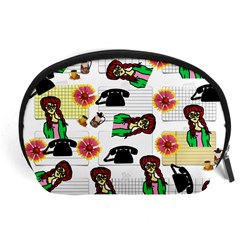 Office Girl Pattern Accessory Pouch (large) by snowwhitegirl