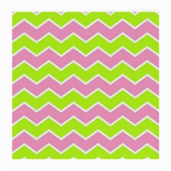 Zigzag Chevron Pattern Green Pink Medium Glasses Cloth by snowwhitegirl