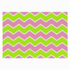 Zigzag Chevron Pattern Green Pink Large Glasses Cloth by snowwhitegirl