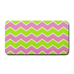 Zigzag Chevron Pattern Green Pink Medium Bar Mats by snowwhitegirl