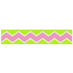 Zigzag Chevron Pattern Green Pink Small Flano Scarf by snowwhitegirl