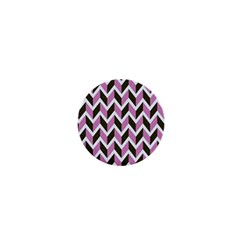 Zigzag Chevron Pattern Pink Brown 1  Mini Magnets by snowwhitegirl