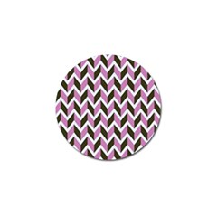 Zigzag Chevron Pattern Pink Brown Golf Ball Marker (4 Pack) by snowwhitegirl