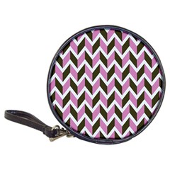 Zigzag Chevron Pattern Pink Brown Classic 20-cd Wallets by snowwhitegirl