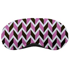 Zigzag Chevron Pattern Pink Brown Sleeping Masks by snowwhitegirl