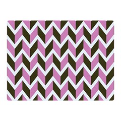 Zigzag Chevron Pattern Pink Brown Double Sided Flano Blanket (mini)  by snowwhitegirl