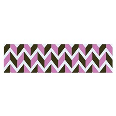 Zigzag Chevron Pattern Pink Brown Satin Scarf (oblong) by snowwhitegirl