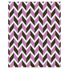 Zigzag Chevron Pattern Pink Brown Drawstring Bag (small) by snowwhitegirl