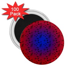 Red Music Blue Moon 2 25  Magnets (100 Pack)  by snowwhitegirl