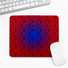 Red Music Blue Moon Large Mousepads by snowwhitegirl