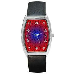 Red Music Blue Moon Barrel Style Metal Watch by snowwhitegirl